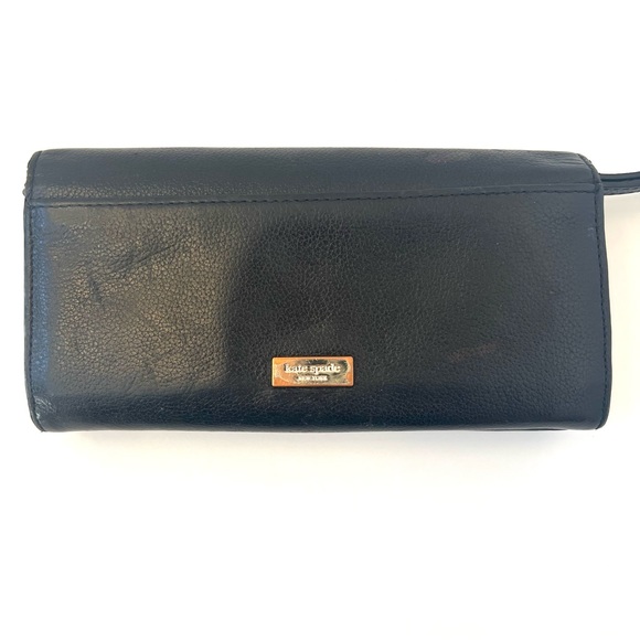 Kate Spade Black Bow Wristlet Wallet B#28 - Picture 4 of 14